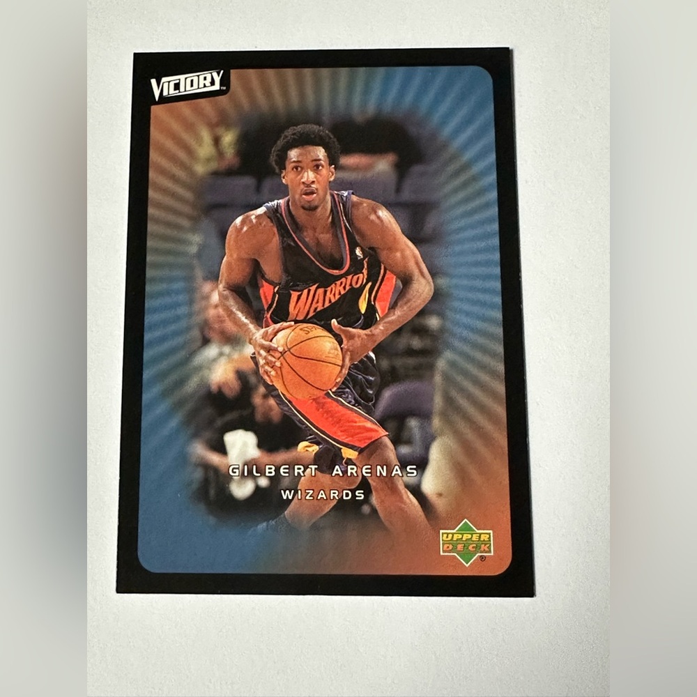 Upper Deck Gilbert Arenas Wizards Basketball Trading Card - Black/Orange